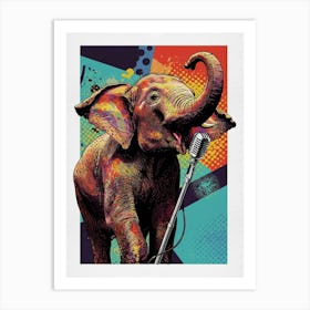 Elephant Singing Poster