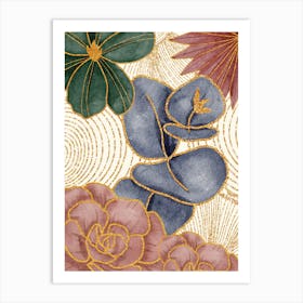 Japanese Flowers Art Print