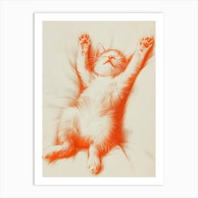 Cat Laying Down Art Print