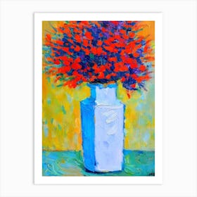 Red Bouquet Matisse Inspired Flower Art Print