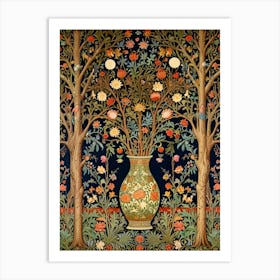 William Morris Vase In The Forest Art Print