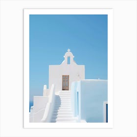 Greek island church Art Print