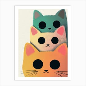 Three Cats 1 Art Print