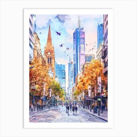 Melbourne City Street Art Print