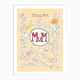 Mum Hero Art Print