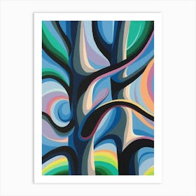 Abstract Trees Art Print