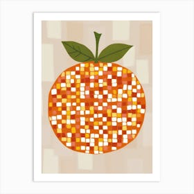 Orange Mosaic 3 Art Print