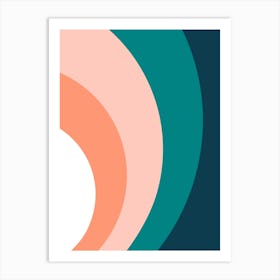 Teal Blush Rainbow Art Print