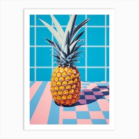 Pineapple Pastel Checkerboard 2 Art Print