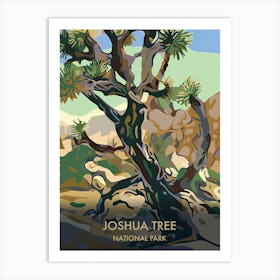 Joshua Tree National Park Travel Poster Matisse Style 1 Art Print