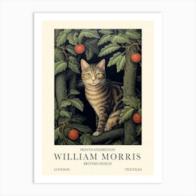 William Morris London Exhibition Poster Cat Tree Art Print