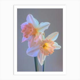 Iridescent Flower Daffodil 1 Art Print