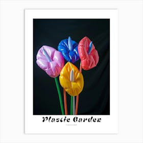 Bright Inflatable Flowers Poster Flamingo Flower 1 Art Print