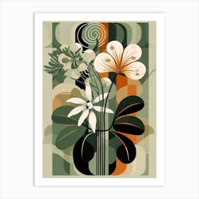 Abstract Geometric Botanical 10 Art Print