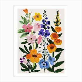 Painted Florals Snapdragon 3 Art Print