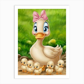 Duck Family 1 Art Print