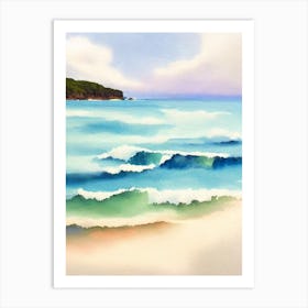 Avoca Beach 2, Australia Watercolour Art Print