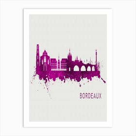 Bordeaux France City Purple Art Print