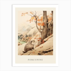 Beatrix Potter Inspired  Animal Watercolour Porcupine 4 Art Print