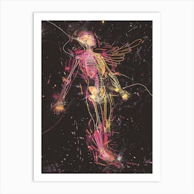 Skeleton In Space Art Print