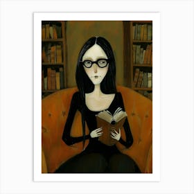 Woman Reading A Book Art Print