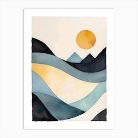 Sunset In The Mountains Art Print