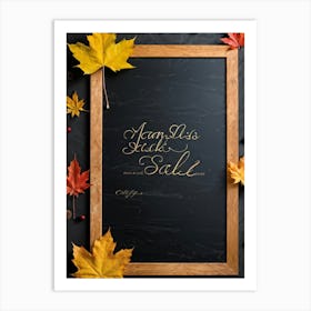 A Maple Leaf Intricately Crafted In Vibrant Yellow And Orange Hues To Showcase Autumns Majesty Re (4) Art Print