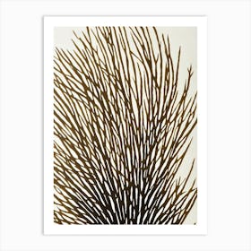 Acropora Cytherea Ii Linocut Art Print