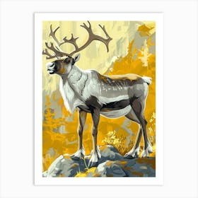 Caribou Precisionist Illustration 4 Art Print