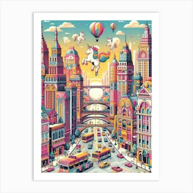 City of Unicorns Art Print