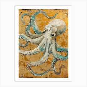 Dumbo Octopus Gold Effect Collage 3 Art Print