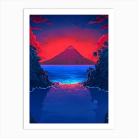 Sunset Over The Ocean 87 Art Print