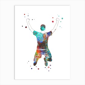 Male Soccer Player 4 Art Print