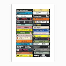 1974 Music - Cassette Print - Born in '74 - 50th Birthday Art Print