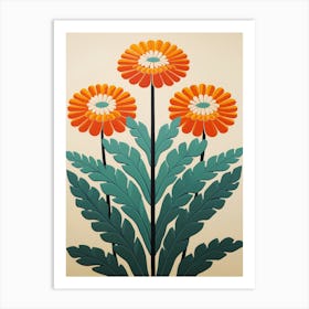 Flower Motif Painting Chrysanthemum 2 Art Print