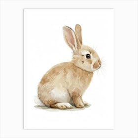 Mini Lop Rabbit Nursery Painting 3 Art Print
