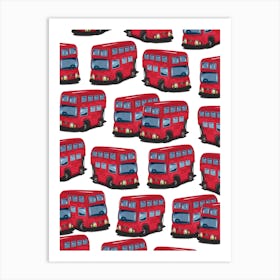 London Bus pattern Art Print