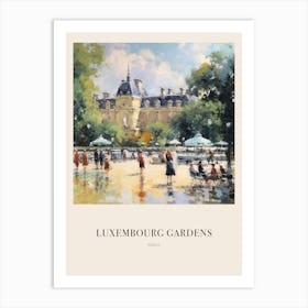 Luxembourg Gardens Paris 3 Vintage Cezanne Inspired Poster Art Print