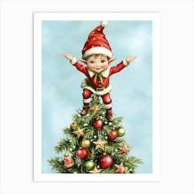 Christmas Elf 2 Art Print