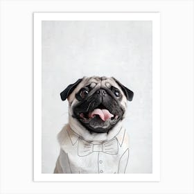 Pug Canvas Print Art Print