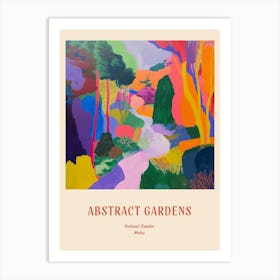 Colourful Gardens Bodnant Garden United Kingdom 2 Red Poster Art Print