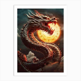 Dragon In The Sky Art Print