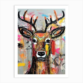 Deer 64 Neo-expressionism Art Print