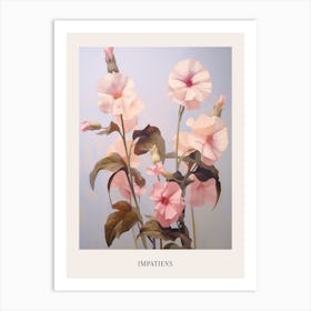 Floral Illustration Impatiens 1 Poster Art Print