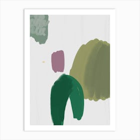 Green Abstract Painting Affiche