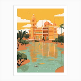 Ahmedabad India Travel Illustration 1 Art Print