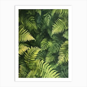 Upside Down Fern Painting 1 Art Print