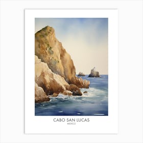 Cabo San Lucas 2 Watercolour Travel Poster Art Print