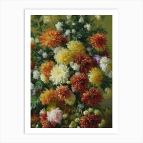 Chrysanthemums Painting 1 Flower Art Print