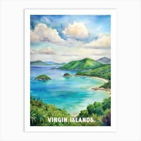 Virgin Islands National Park Watercolor Painting Art Print